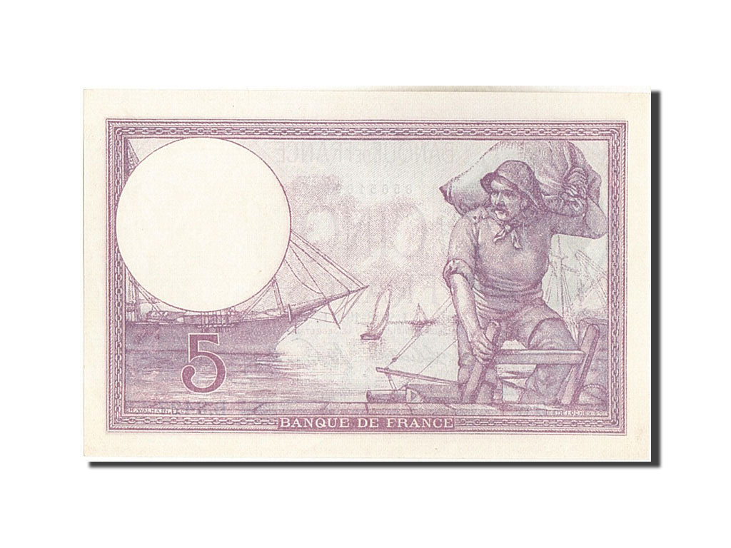 Banknote, France, 5 Francs, 5 F 1917-1940 ''Violet'', 1918, UNC(60-62)