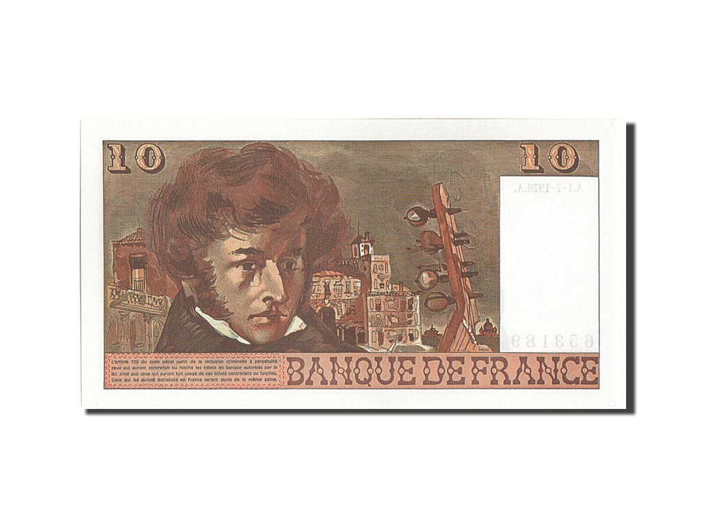 France, 10 Francs, 10 F 1972-1978 ''Berlioz'', 1976, KM #150c, 1976-07-01,...