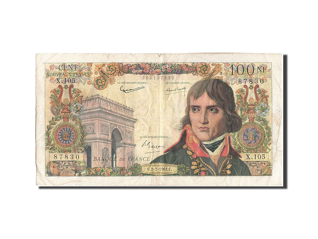 France, 100 Nouveaux Francs, 100 NF 1959-1964 ''Bonaparte'', 1961, KM #144a,...