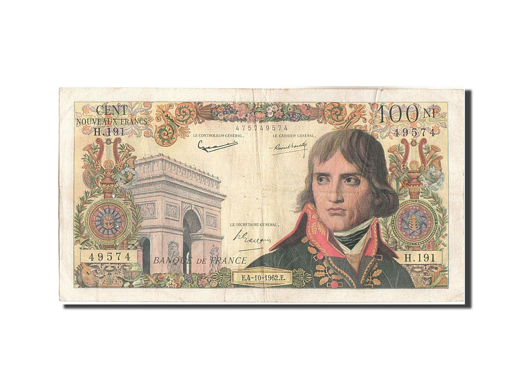 France, 100 Nouveaux Francs, 100 NF 1959-1964 ''Bonaparte'', 1962, KM #144a,...