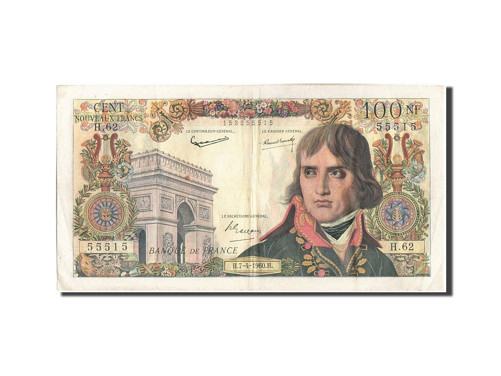France, 100 Nouveaux Francs, 100 NF 1959-1964 ''Bonaparte'', 1960, KM #144a,...