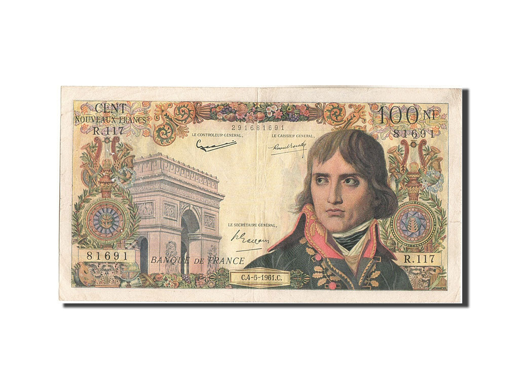 France, 100 Nouveaux Francs, 100 NF 1959-1964 ''Bonaparte'', 1961, KM #144a,...