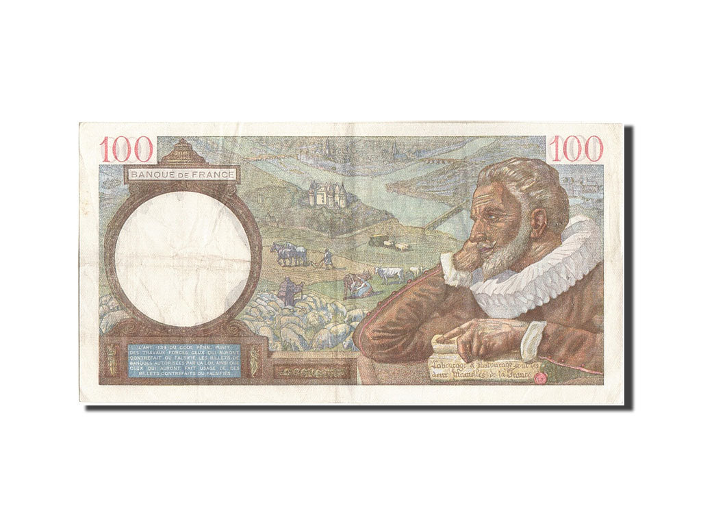 Geldschein, Frankreich, 100 Francs, 100 F 1939-1942 ''Sully'', 1940, 1940-11-28