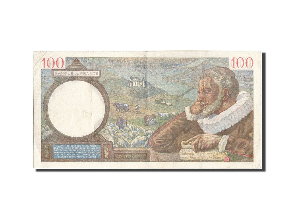 Banknote, France, 100 Francs, 100 F 1939-1942 ''Sully'', 1940, 1940-11-28