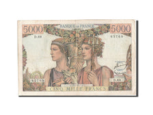 France, 5000 Francs, 5 000 F 1949-1957 ''Terre et Mer'', 1951, KM #131c,...