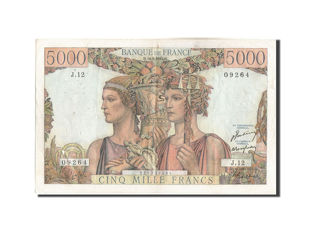 5000 Francs type Terre et Mer