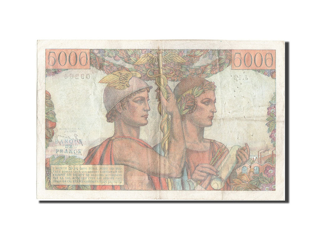 5000 Francs type Terre et Mer