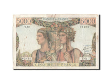 France, 5000 Francs, 5 000 F 1949-1957 ''Terre et Mer'', 1951, KM #131b,...