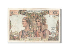 France, 5000 Francs, 5 000 F 1949-1957 ''Terre et Mer'', 1951, KM #131b,...