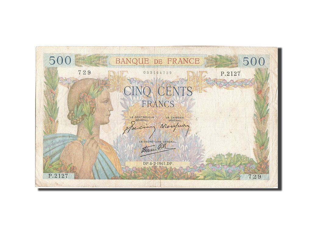 500 francs type La Paix