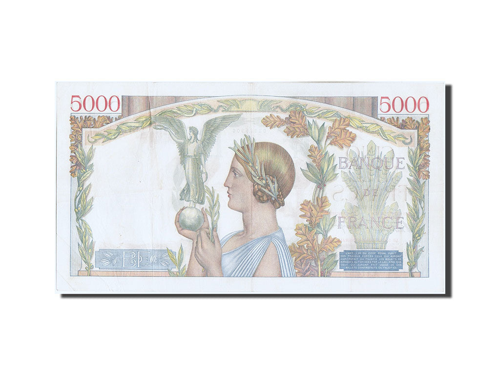 Francia, 5000 Francs, 5 000 F 1934-1944 ''Victoire'', 1939, KM:97a, 1939-03-0...