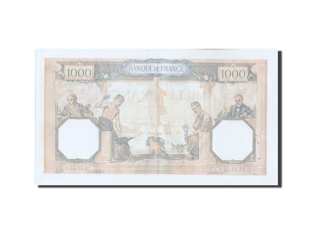 Geldschein, Frankreich, 1000 Francs, 1 000 F 1927-1940 ''Cérès et Mercure''