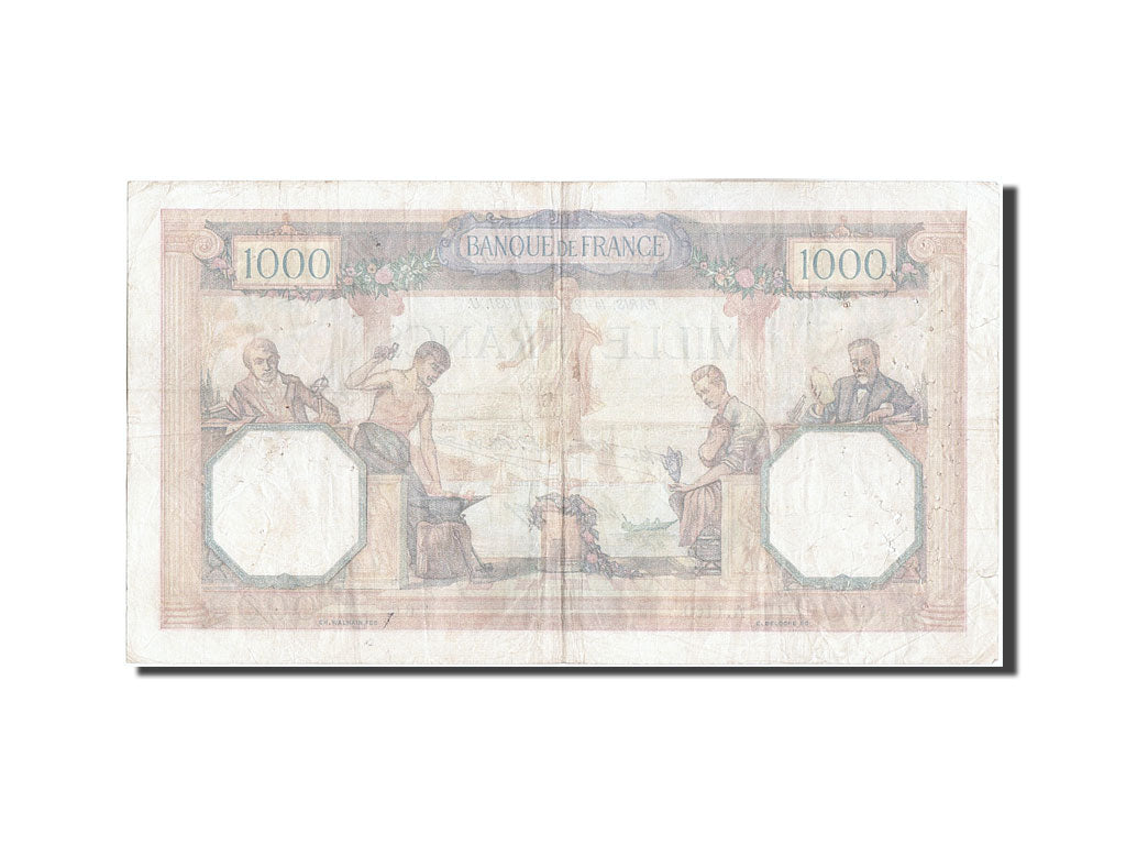Banknote, France, 1000 Francs, 1 000 F 1927-1940 ''Cérès et Mercure'', 1931