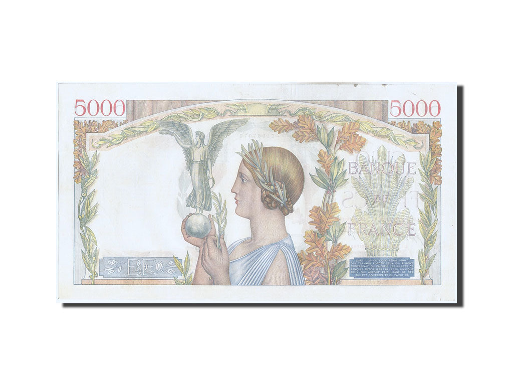 Banconote, Francia, 5000 Francs, 5 000 F 1934-1944 ''Victoire'', 1942
