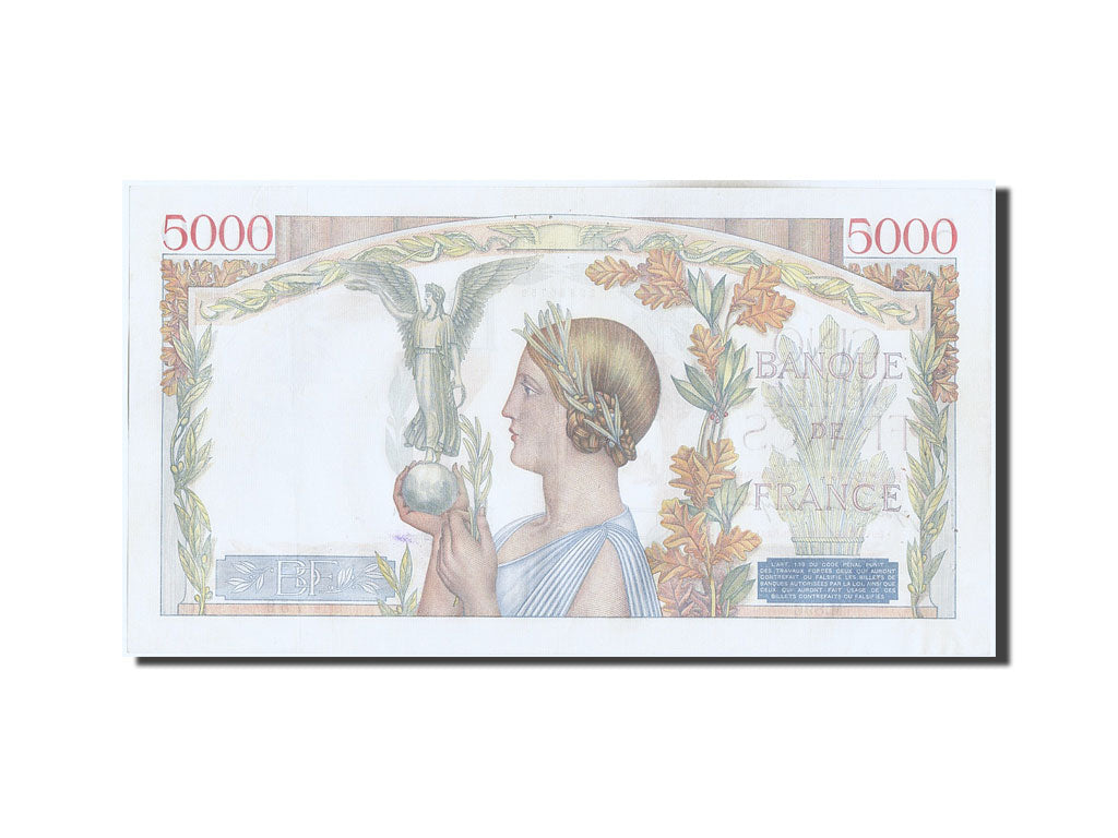 France, 5000 Francs, 5 000 F 1934-1944 ''Victoire'', 1942, KM #97c, 1942-03-19,.