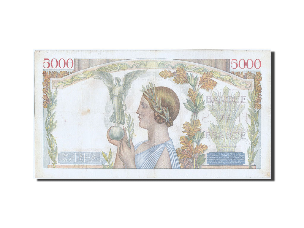 France, 5000 Francs, 5 000 F 1934-1944 ''Victoire'', 1941, KM #97c, 1941-11-13,.