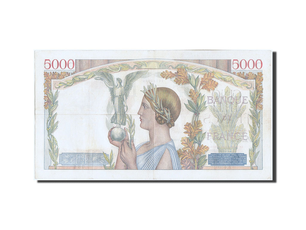 Banknote, France, 5000 Francs, 5 000 F 1934-1944 ''Victoire'', 1940, 1940-12-12