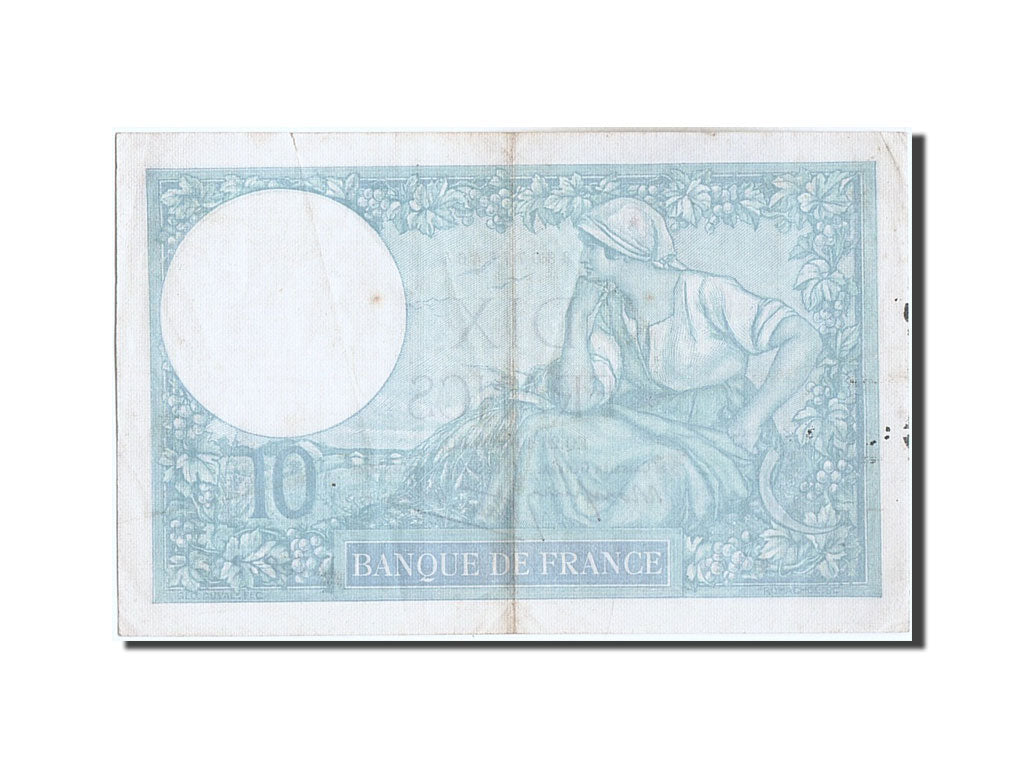France, 10 Francs, 10 F 1916-1942 ''Minerve'', 1939, KM #84, 1939-10-26,...