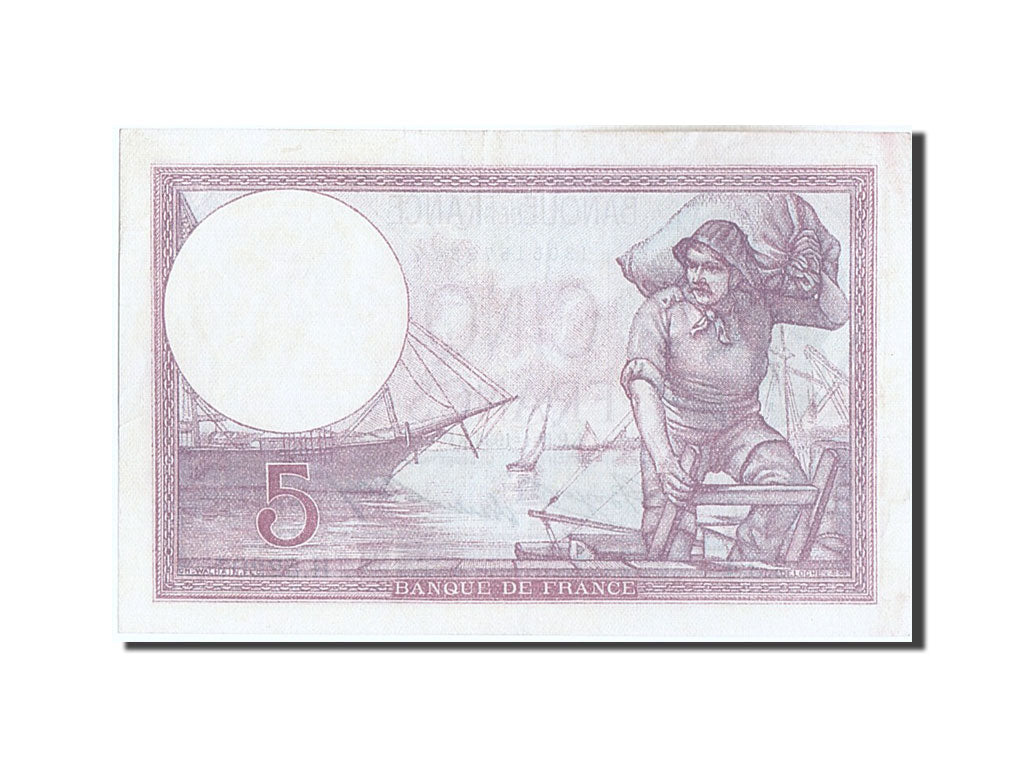 Billete, Francia, 5 Francs, 5 F 1917-1940 ''Violet'', 1933, 1933-01-05, MBC