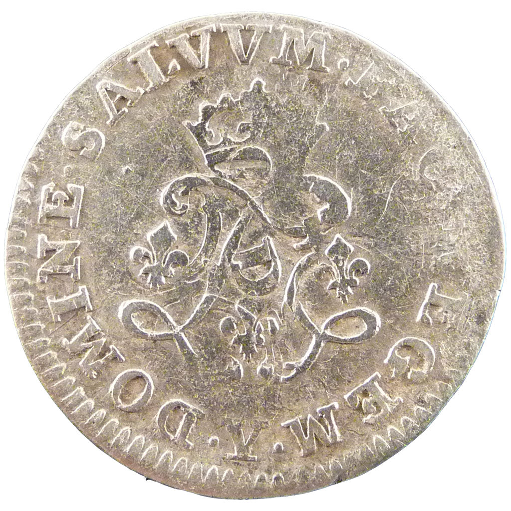 FRANCE, 4 Sols aux 2 L, 4 Sols, 1691, Bourges, VF(30-35), Silver, Gadoury #106,.