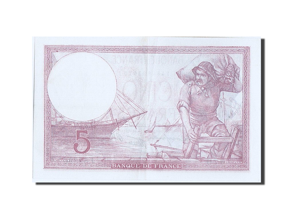 France, 5 Francs, 5 F 1917-1940 ''Violet'', 1939, KM #83, 1939-07-27,...