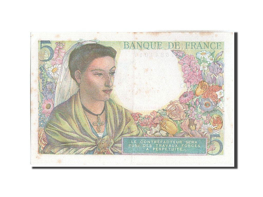 Banknote, France, 5 Francs, 5 F 1943-1947 ''Berger'', 1943, 1943-11-25