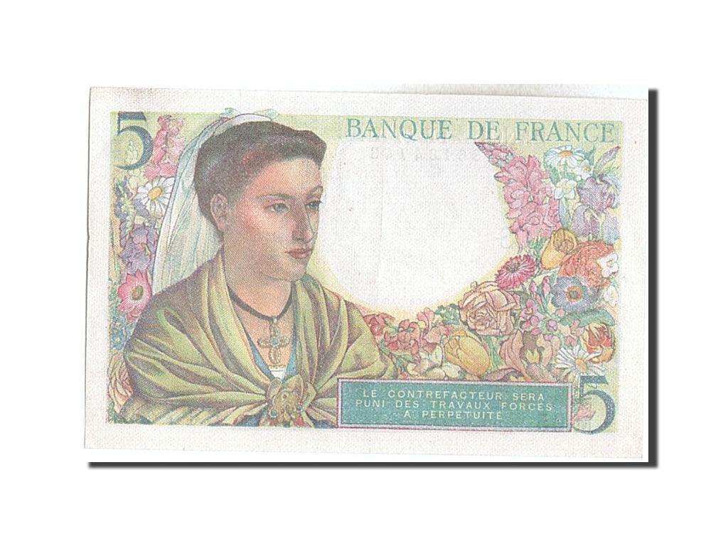 France, 5 Francs, 5 F 1943-1947 ''Berger'', 1943, KM #98a, 1943-11-25,...