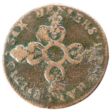 Monnaie, France, Louis XIV, Six deniers dits « dardenne », 6 Deniers, 1710