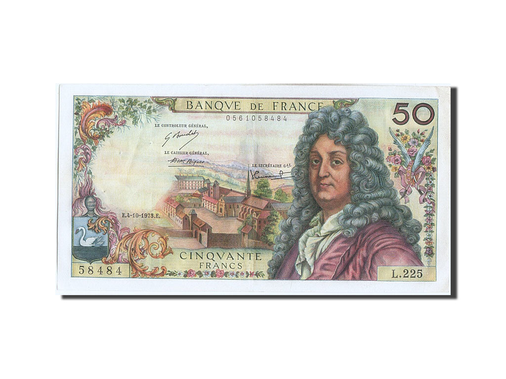 France, 50 Francs, 50 F 1962-1976 ''Racine'', 1973, KM #148d, 1973-10-04,...
