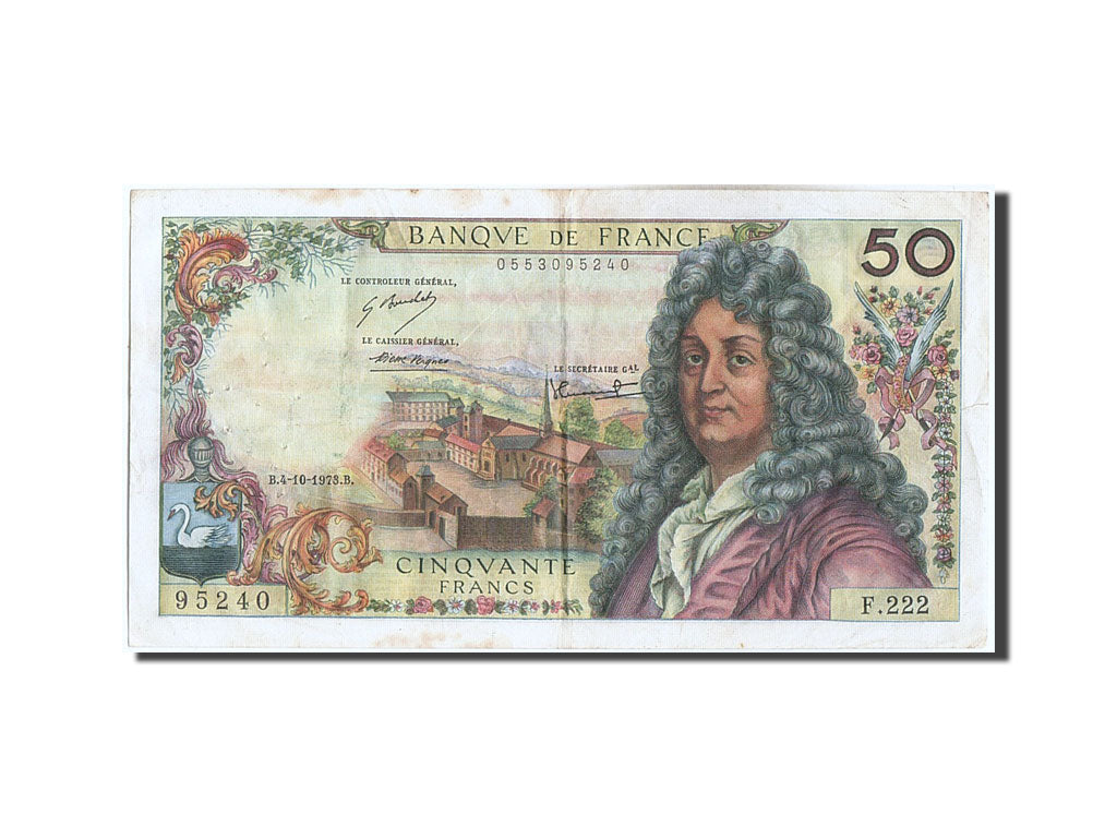 France, 50 Francs, 50 F 1962-1976 ''Racine'', 1973, KM #148d, 1973-10-04,...