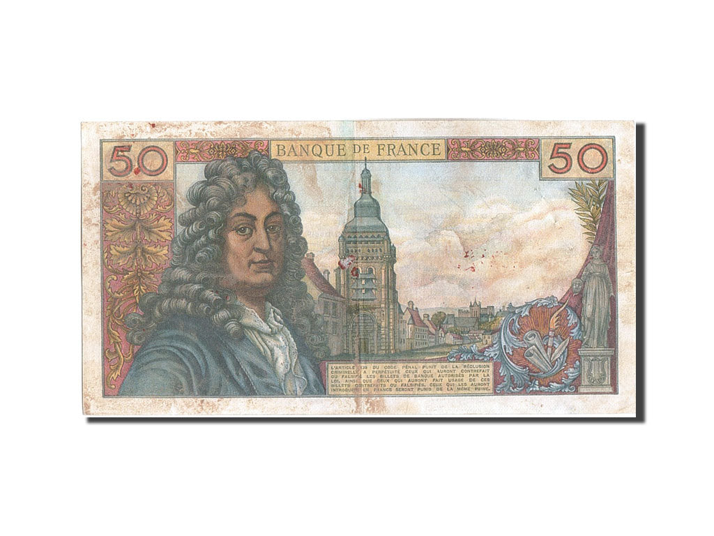 France, 50 Francs, 50 F 1962-1976 ''Racine'', 1969, KM #148c, 1969-11-06,...