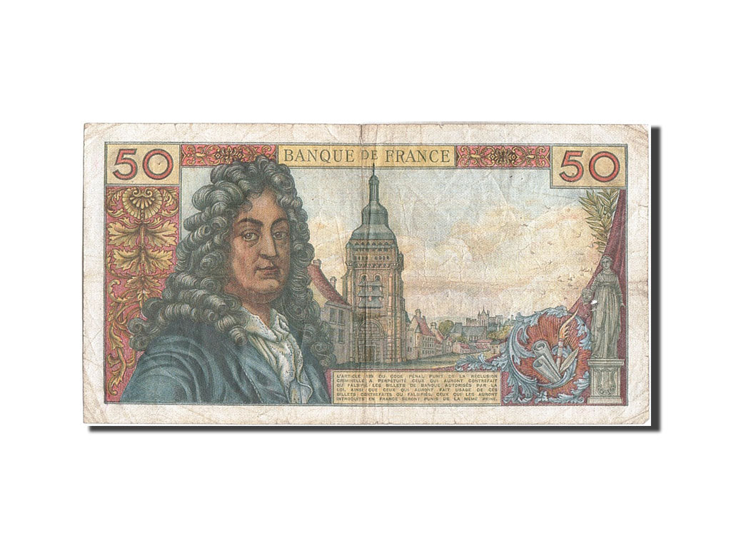 France, 50 Francs, 50 F 1962-1976 ''Racine'', 1970, KM #148c, 1970-11-05,...
