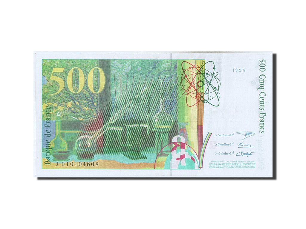 Francia, 500 Francs, 500 F 1994-2000 ''Pierre et Marie Curie'', 1994, KM:160a...