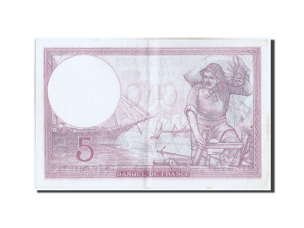 France, 5 Francs, 5 F 1917-1940 ''Violet'', 1940, KM #83, 1940-11-28,...