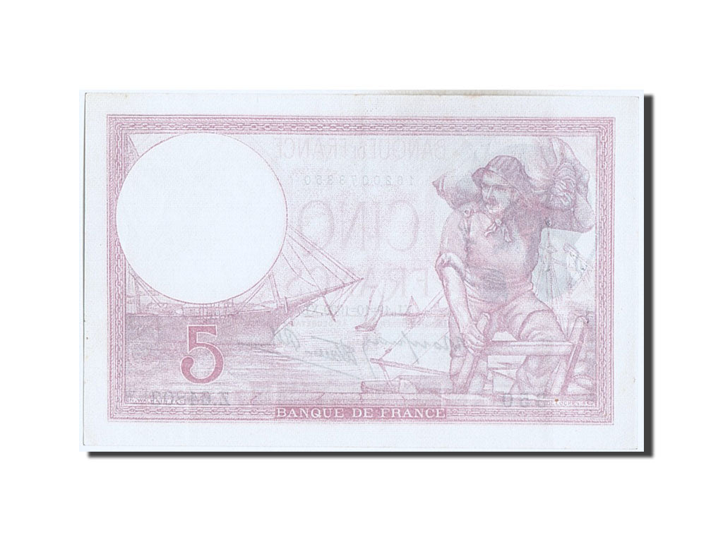 France, 5 Francs, 5 F 1917-1940 ''Violet'', 1939, KM #83, 1939-10-19,...
