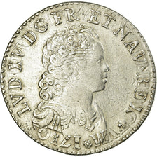 Monnaie, France, Louis XV, 1/2 Écu Vertugadin, 1/2 ECU, 44 Sols, 1716, Paris