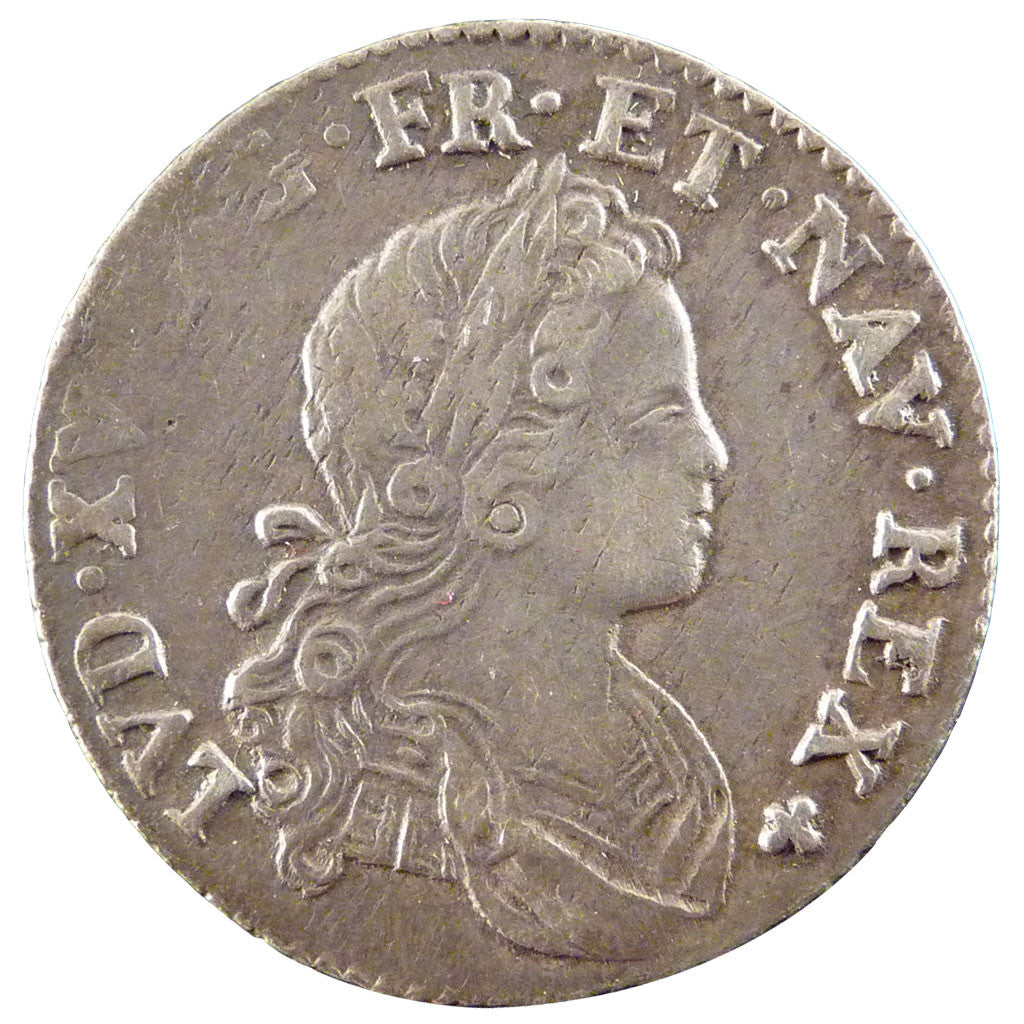 Francia, Louis XV, 1/6 Écu (XX – S) de France-Navarre, 20 Sols, 1/6 ECU, 1...