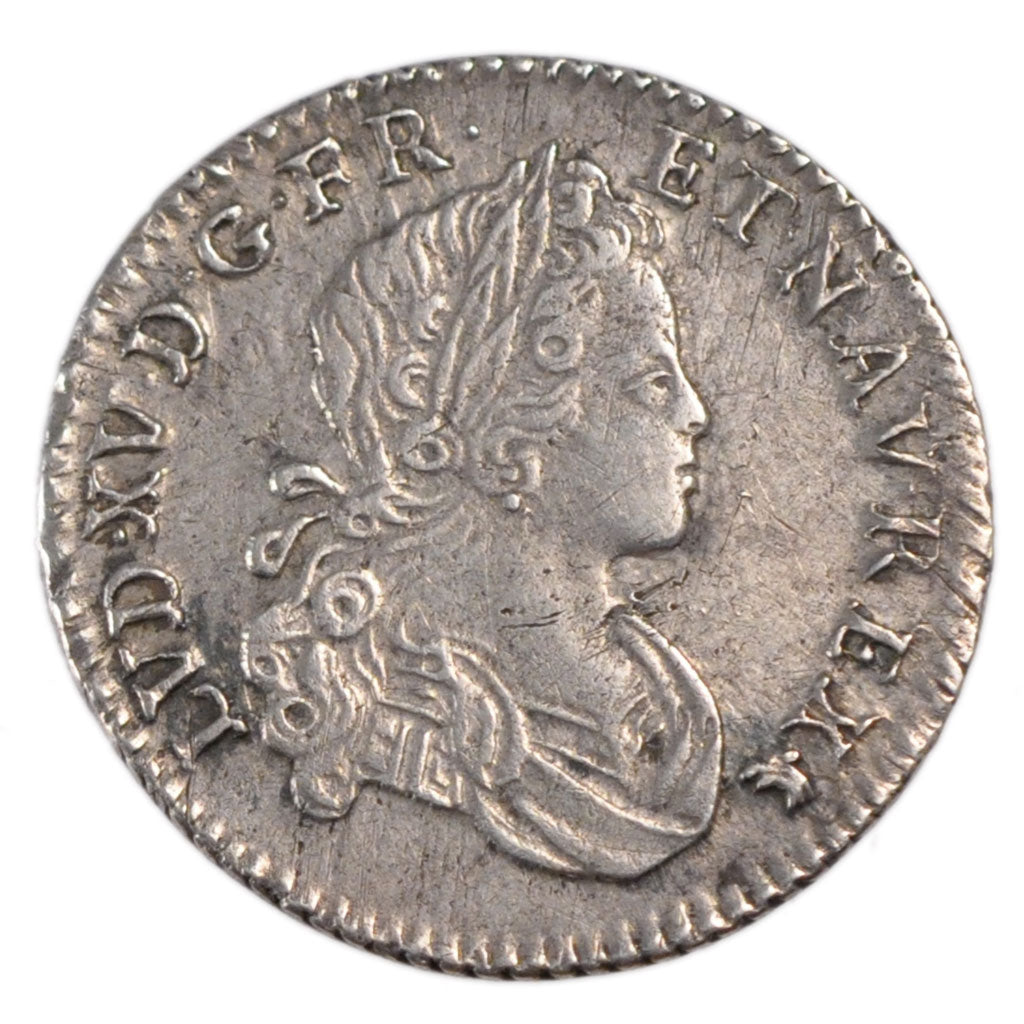 Francia, Louis XV, 1/6 Écu (XX – S) de France-Navarre, 20 Sols, 1/6 ECU, 1...