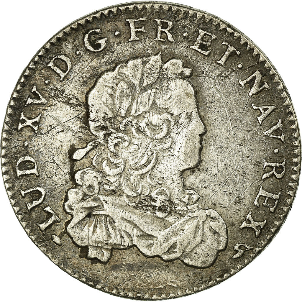France, Louis XV, 1/3 écu de France, 1721, Rouen, Flan neuf, Silver, EF(40-45)