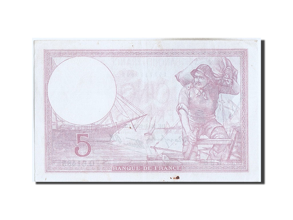 Banknote, France, 5 Francs, 5 F 1917-1940 ''Violet'', 1939, AU(50-53)