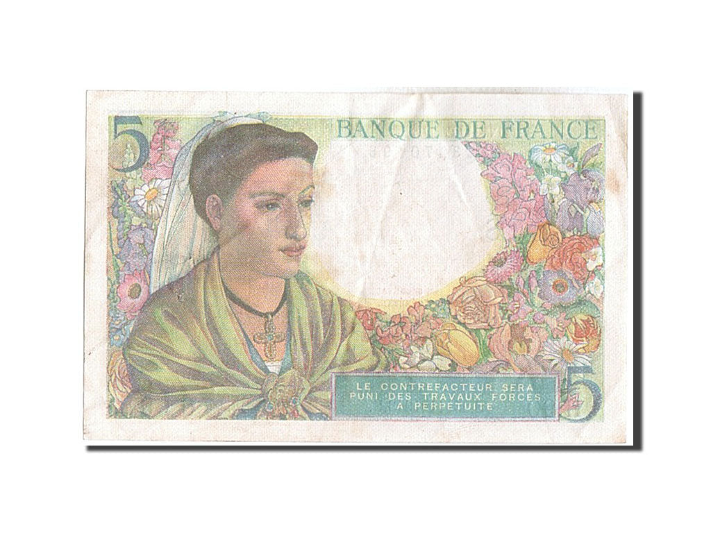 Banknote, France, 5 Francs, 5 F 1943-1947 ''Berger'', 1943, 1943-11-25