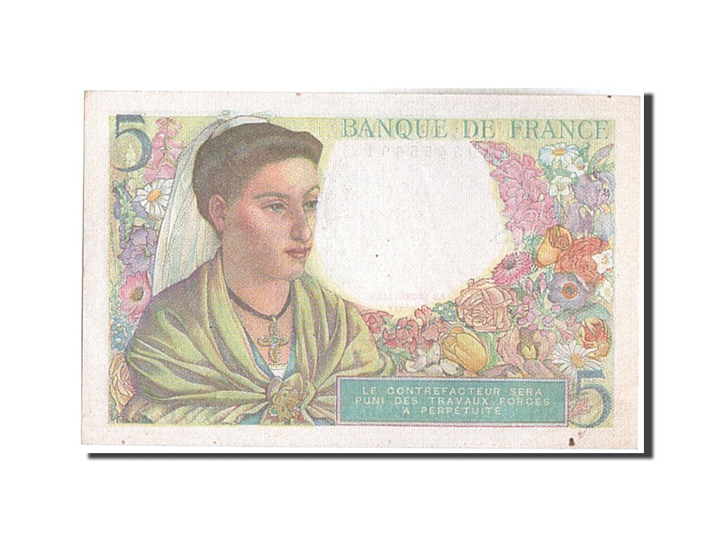 Billet, France, 5 Francs, 5 F 1943-1947 ''Berger'', 1943, 1943-11-25, SUP