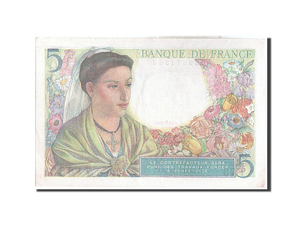 Banknote, France, 5 Francs, 5 F 1943-1947 ''Berger'', 1943, 1943-11-25