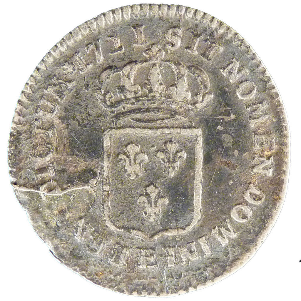Moneta, Francja, 1/12 Ecu, 1721, Tours, VF(20-25), Srebro, Gadoury:288