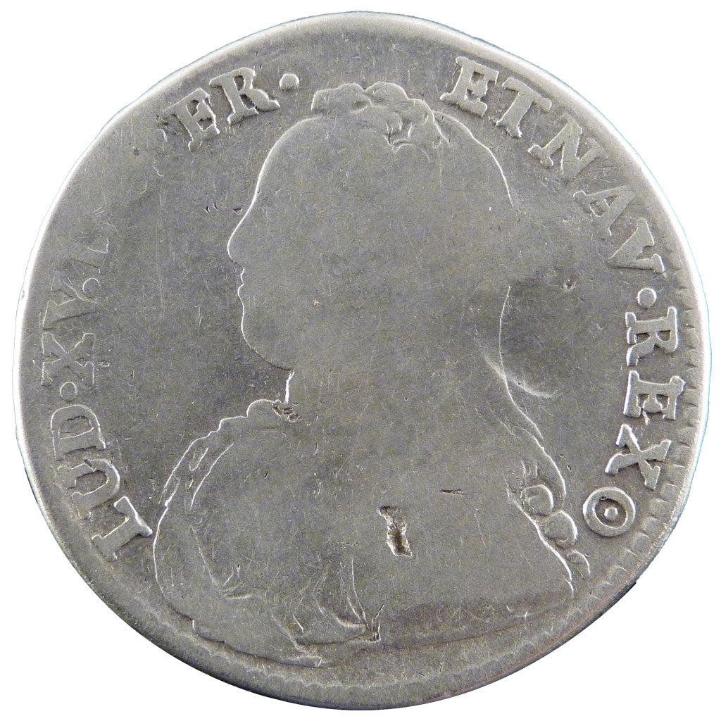 FRANCE, 1/2 Écu aux branches d'olivier, 1/2 Ecu, 1730, Tours, VG(8-10), Silver, 