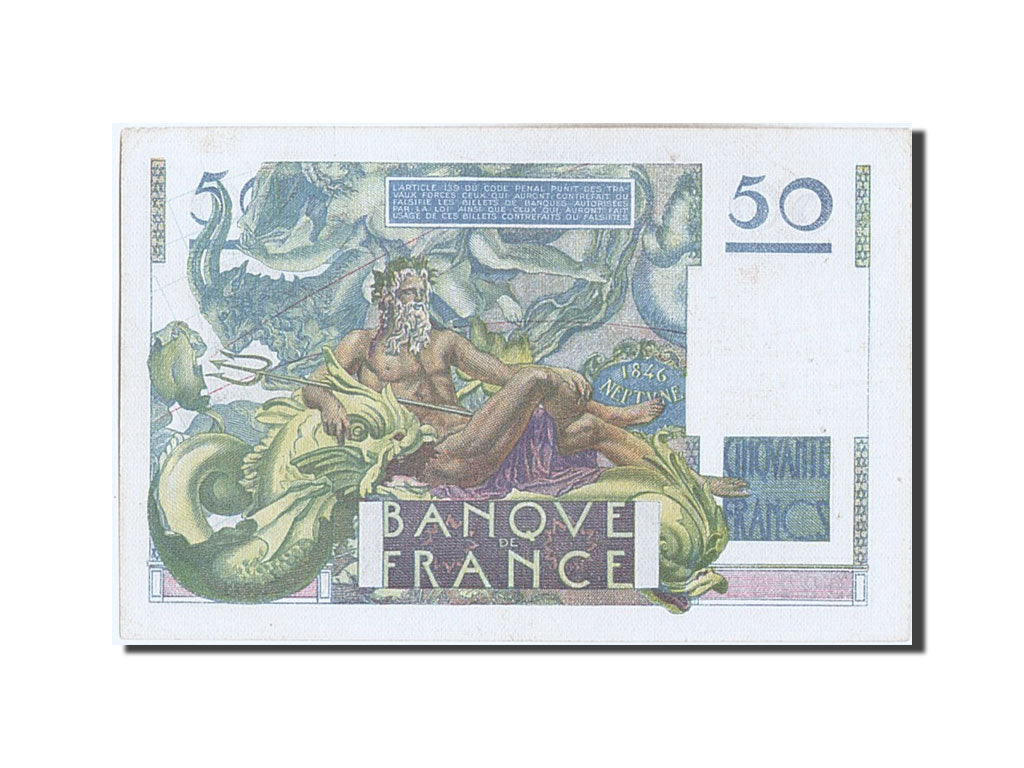 France, 50 Francs, 50 F 1946-1951 ''Le Verrier'', 1948, KM #127b, 1948-04-08,...