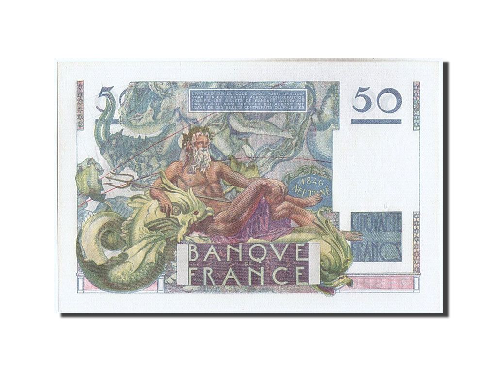 Banknot, Francja, 50 Francs, Le Verrier, 1947, 1947-06-12, UNC(63)
