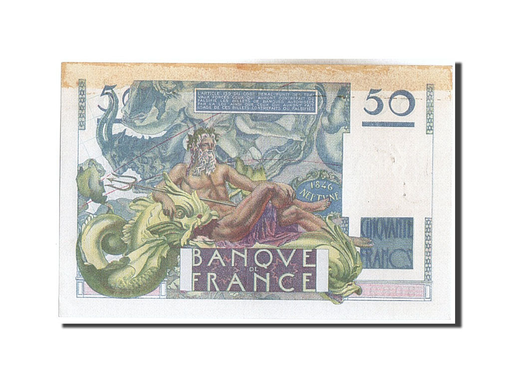 France, 50 Francs, 50 F 1946-1951 ''Le Verrier'', 1946, KM #127a, 1946-10-03,...