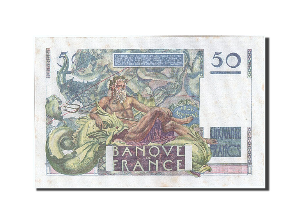 France, 50 Francs, 50 F 1946-1951 ''Le Verrier'', 1946, KM #127a, 1946-10-03,...