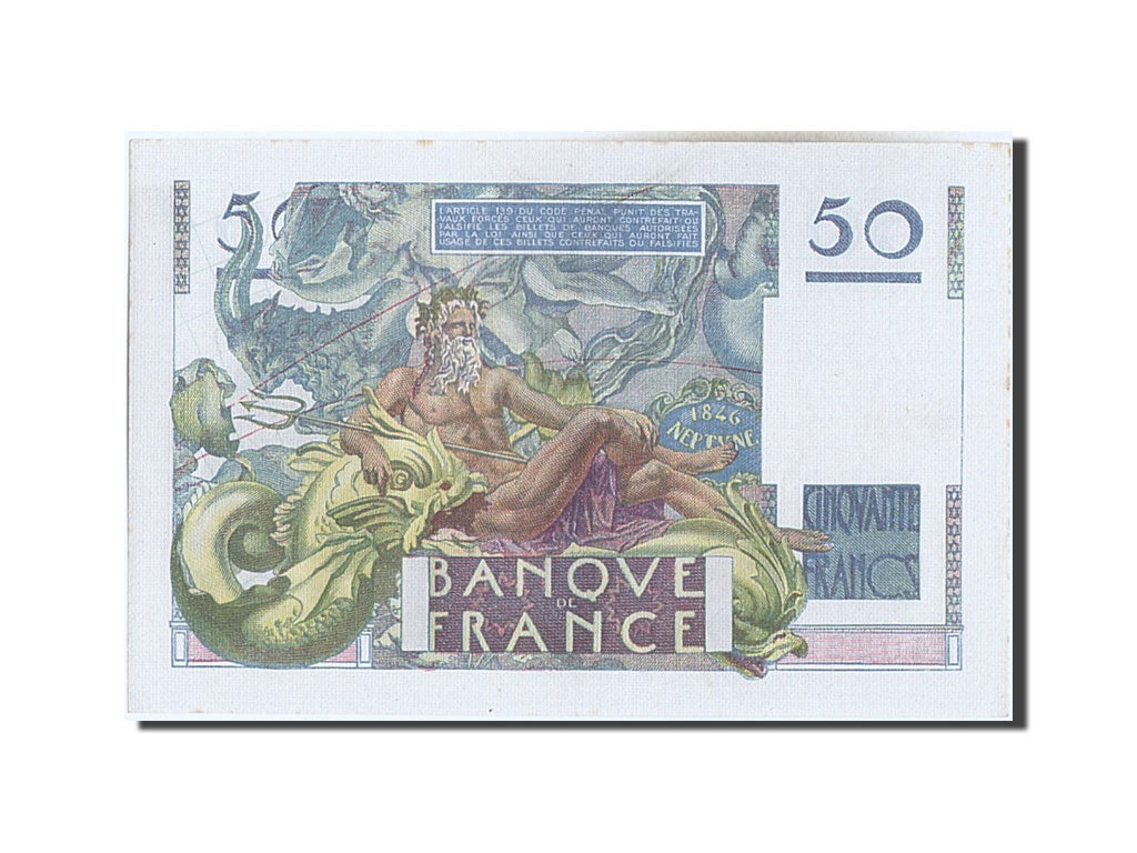 Banconote, Francia, 50 Francs, 50 F 1946-1951 ''Le Verrier'', 1947, 1947-03-20